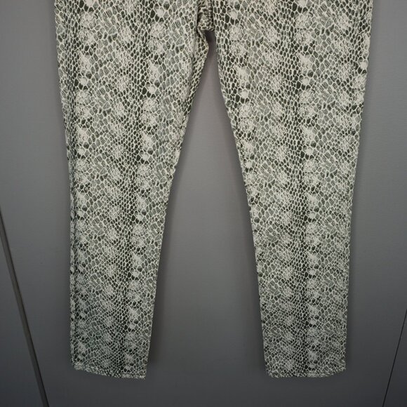 New AG Adriano Goldschmied The Mari High Rise Straight Snake Print Jeans size 29 - Picture 6 of 16